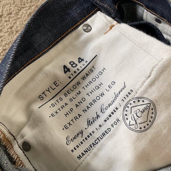 J Crew 484 Slim Fit Raw Selvedge Denim 31 x 32 Japan Selvedge - Picture 4 of 8